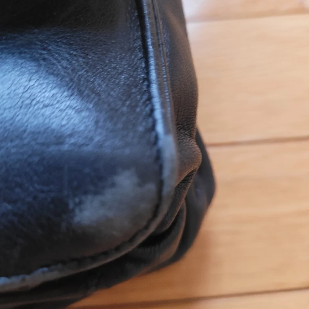 Carlo Amboldi For Shafmaster Leather‎ Company Black Leather Briefcase.